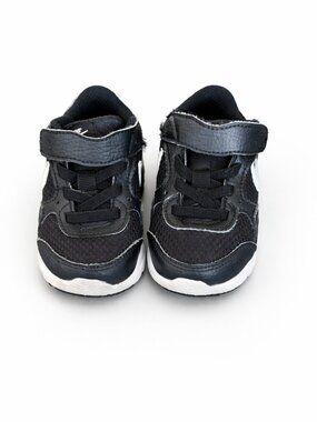 Nike Air Toddler Shoes 4C Black White | Velcro Strap Sneakers